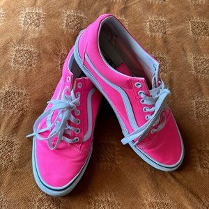 Hot pink Vans Old Skools
